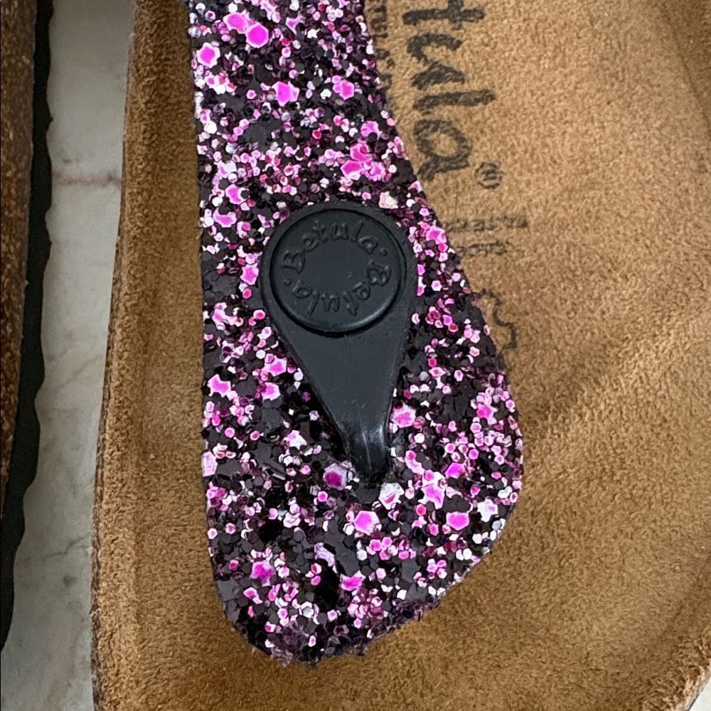Betula by Birkenstock Gizeh Sandals – Pink Glitter – Size 5 - Picture 11 of 13